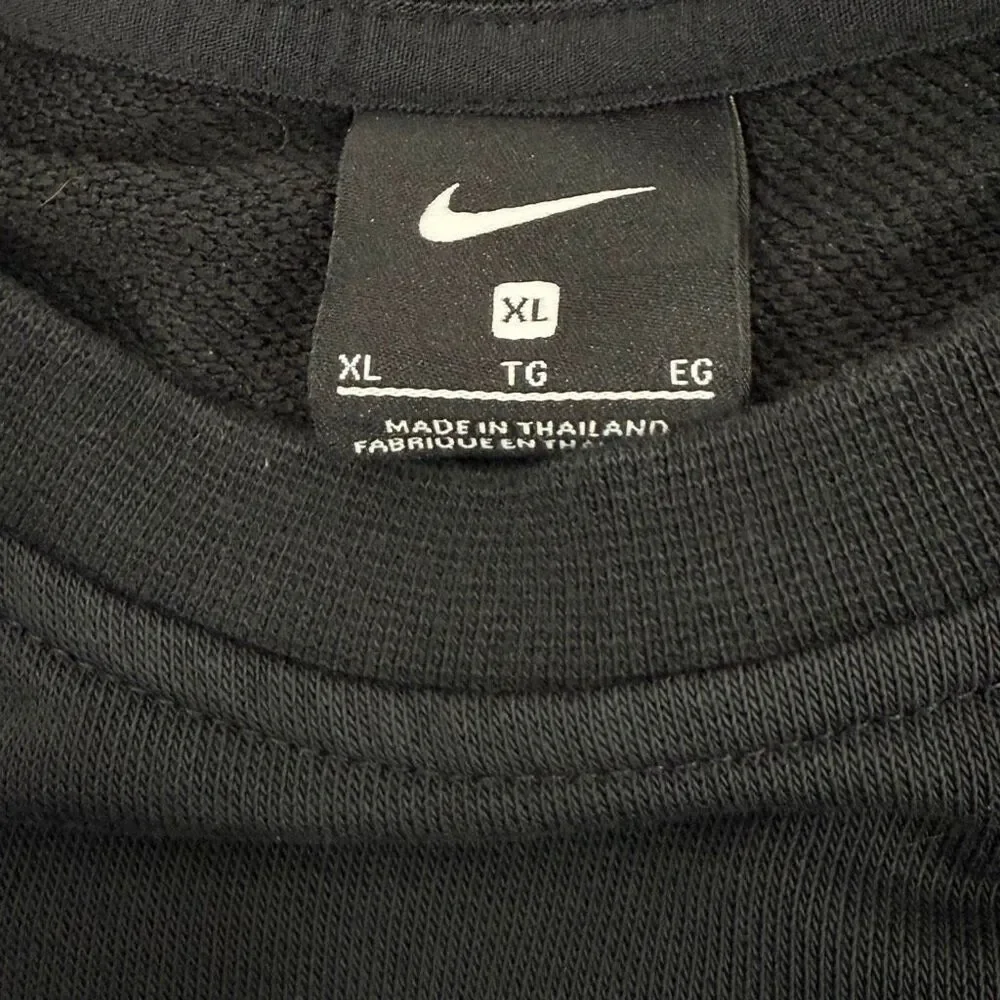 Nike Training Boxy Fit Crewneck Cropped Slouchy Chenille Logo Swoosh Sweat Shirt - Picture 4 of 9
